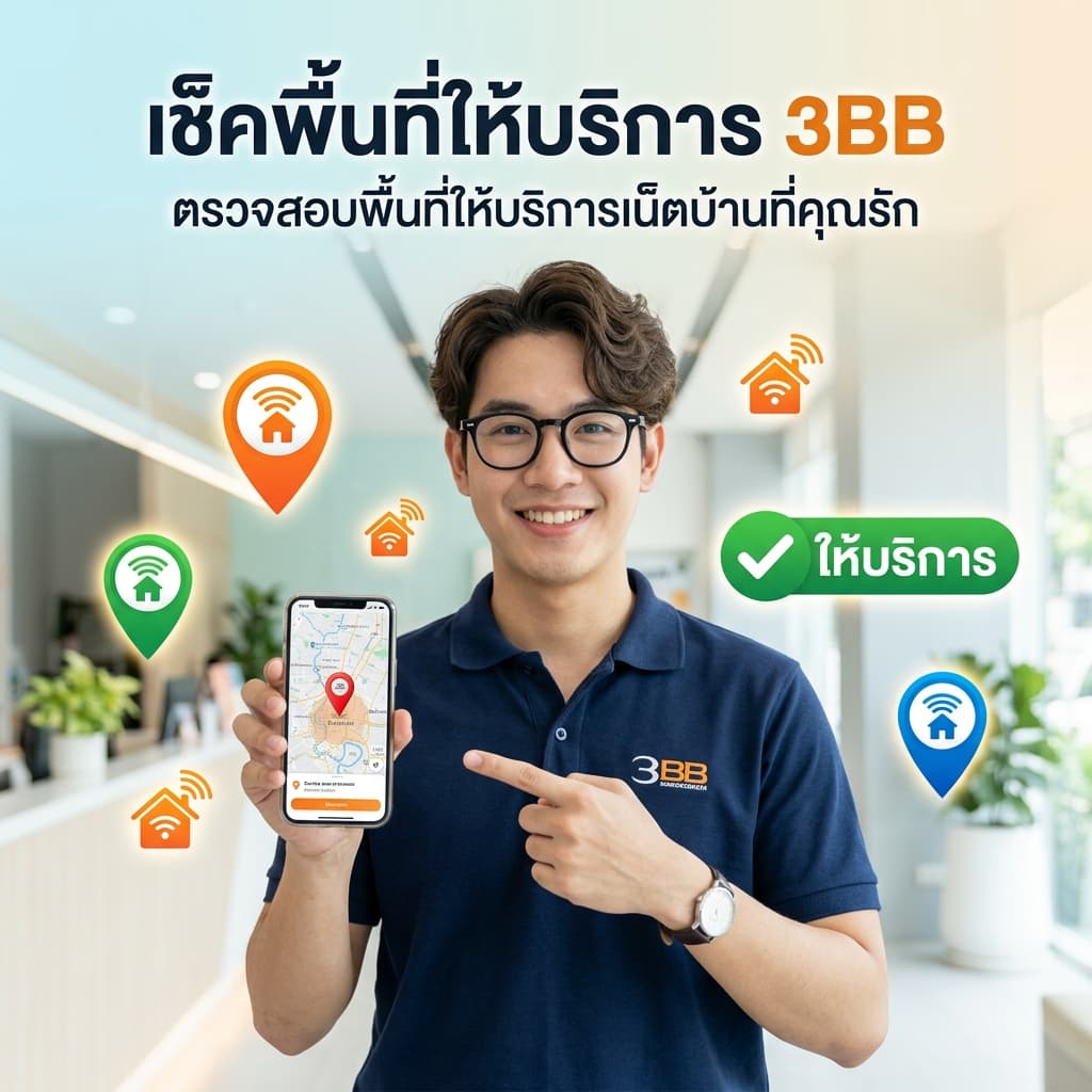 เช็คพื้นที่ให้บริการ 3BB - ตรวจสอบพื้นที่ให้บริการเน็ตบ้าน 3BB ฟรี แอดไลน์ @3bbfibre