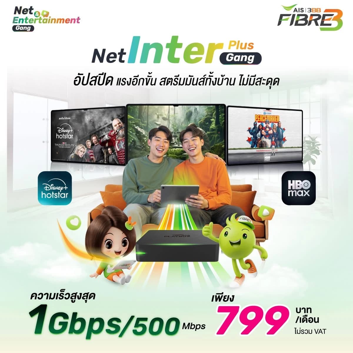 เน็ตบ้าน 3BB Net Inter Plus Gang