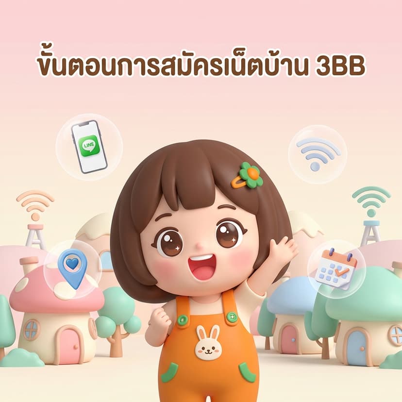 ขั้นตอนการสมัครเน็ตบ้าน 3BB